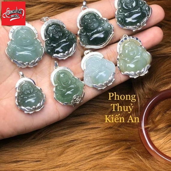 Mặt Phật Di Lặc bọc bạc